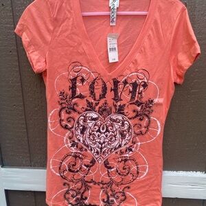 Ransom Orange Graphic V-Neck T-Shirt